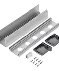 Five Hole 16mm Aluminum Push Button Station Box With PG7 Cable Gland And Mounting Base For Industrial Control Panels