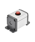 Aluminum Single Hole Switch Button Station Box with 16mm Button Hole PG7 Cable Gland and Mounting Base for Control Panels