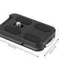 Aluminum Alloy QR 60 Quick Release Plate With One Quarter Inch Screw Mount, anti-slip rubber pads, for Arca Swiss Ball Head Tripod.