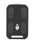 Aluminum Alloy QR 60 Quick Release Plate with one quarter inch screw mount, anti-slip rubber pads for Arca Swiss ball head tripod.