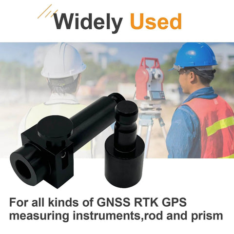 Aluminum Quick Release Adapter for RTK GNSS Systems and Prism Poles, lightweight connector for fast Trimble GPS surveying setup.