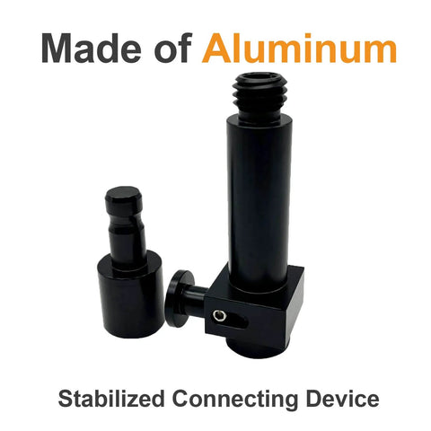 Aluminum Quick Release Adapter For RTK GNSS Systems And Prism Poles, Universal Five Eighths By Eleven Threaded Design