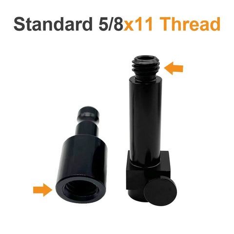 Aluminum Quick Release Adapter For RTK GNSS Systems And Prism Poles, Universal Five Eighths By Eleven Threaded Design