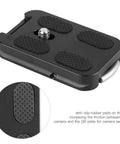Aluminum Alloy QR 60 Quick Release Plate with Anti Slip Rubber Pads, One Quarter Inch Screw Mount for Arca Swiss Ball Head Tripod.