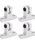 Four Pack SK6 Aluminum Linear Rail Clamping Supports for 6mm Shafts, showing durable aluminum alloy construction