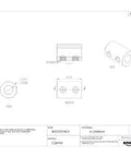Technical drawing of Aluminum Rigid Coupling, 1/4" Bore, 1/2" Outside Diameter, 3/4" Length, #10-32 x 1/8" Set Screw