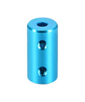 Rigid shaft coupling 1/8 in to 1/8 in with set screws delivers precise torque transfer, aluminum alloy, 20 mm length, 10 mm OD, blue finish