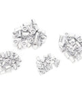Aluminum Rivet Nuts Kit M4 M5 M6 M8, 100 Pieces, displayed in piles for electromechanical assembly, various sizes visible.