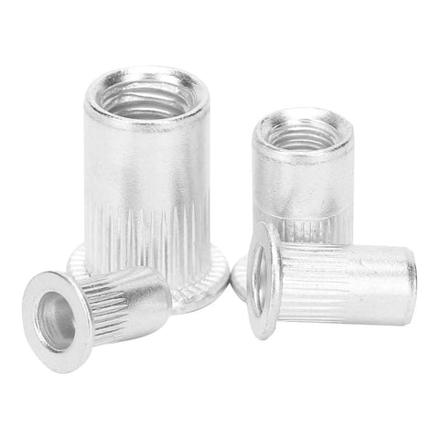 Aluminum Rivet Nuts Kit M4 M5 M6 M8, 100 Pieces, Blind Riveting Nuts for Electromechanical Assembly, Durable Lightweight