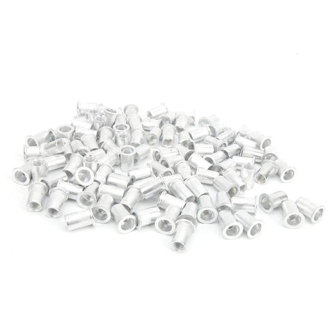 Aluminum Pull Rivet Nuts 100 Pcs Pack M10 Flat Head Vertical Rivnut Inserts visible in metal pile