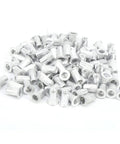 Premium Aluminum Pull Rivet Nuts Set For Metal Plates And Pipes M3 Through M10 With M4 100 Pieces shown in a pile
