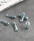 8Pcs Jack Nuts And Petal Screw Anchors Expansion Plugs for Board and Wall Fasteners Set M5x25mm Type 03, shown on gray surface