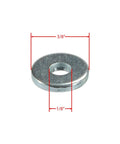Aluminum Back Up Rivet Washers For One Eighth Inch Rivets Pack Of 250, showing washer dimensions of 1/8 inch inside diameter.