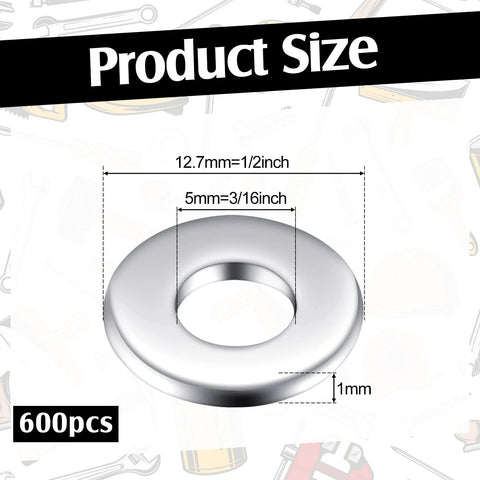 Close-up of an aluminum washer from a 600 Pieces Aluminum Backup Pop Rivet Washers 3/16 X 1/2 Inch For Boats And Cars pack.