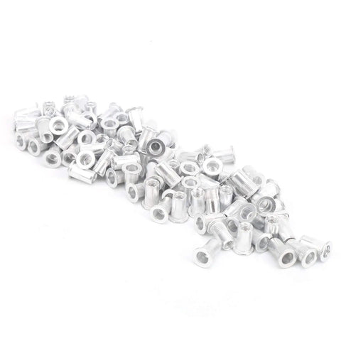Heavy Duty Pull Riveting Nuts Set In Aluminum 100 Pieces Flat Head M3 To M10 For Metal Plate Fastening And Pipe Assemblies