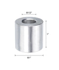 Aluminum Spacer Set Four Pieces Half Inch Bore One Inch Outer Diameter One Inch Length Round Standoffs For Half Inch Screws Bolts And Rods