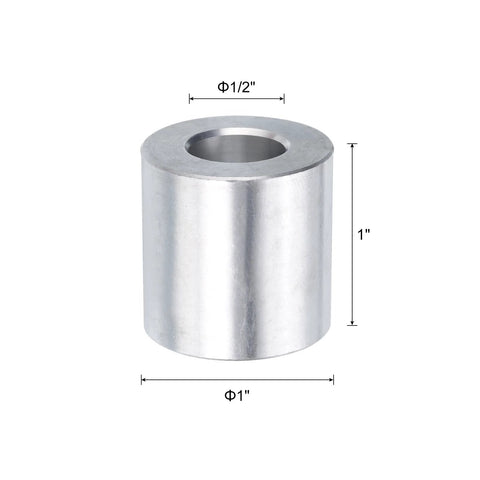 Aluminum Spacer Set Four Pieces Half Inch Bore One Inch Outer Diameter One Inch Length Round Standoffs For Half Inch Screws Bolts And Rods