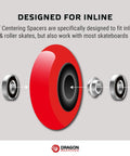 Diagram of Aluminum Self Centering Bearing Spacers 8 Pack for inline skates, roller skates, scooters, skateboards, longboards 8mm