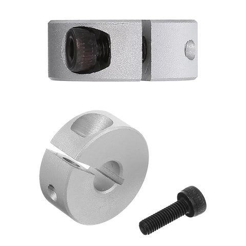 Four Pack 6mm Split Shaft Collar Set Aluminum Alloy Clamping Collars For Shafts With M4 Screws, 6mm Bore, 20mm OD, 8mm Thick