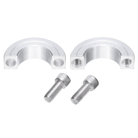 Double Split Shaft Collar Clamp For One Inch Shaft Aluminum Two Piece Clamp Fits 1 Inch Shaft With 1.75 Inch OD and 0.5 Inch Thickness