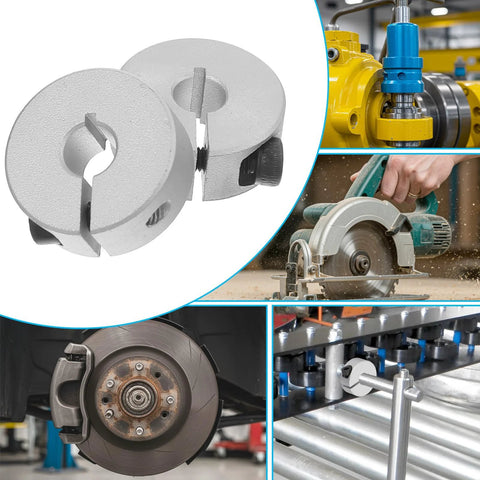 Four Pack 6mm Split Shaft Collar Set Aluminum Alloy Clamping Collars For Shafts With M4 Screws, CNC and DIY use