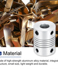 Flexible Aluminum Shaft Coupling 3mm To 8mm Bore 25mm Long 19mm Outer Diameter For Stepper Motors Encoders 3D Printers CNC Machines
