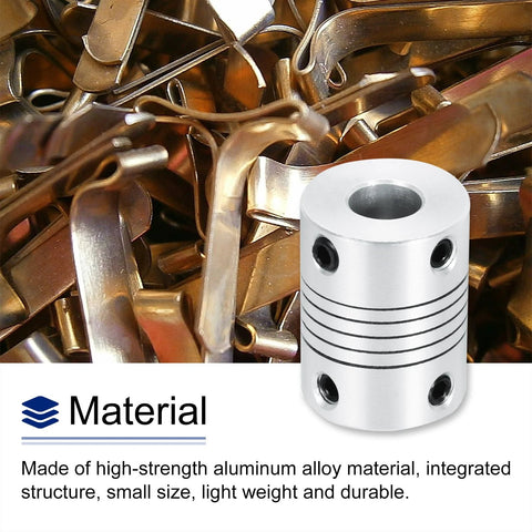 Flexible Aluminum Shaft Coupling 3mm To 8mm Bore 25mm Long 19mm Outer Diameter For Stepper Motors Encoders 3D Printers CNC Machines