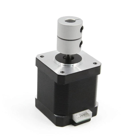 Durable two piece aluminum shaft couplings for 5 to 8 mm shafts, 25 mm long and 20 mm diameter on stepper motor