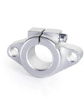 Close-up of aluminum SHF clamp for Round Linear Rail 800mm With SCS20UU Bearing Housing And SHF Clamp for linear guide 3D printer