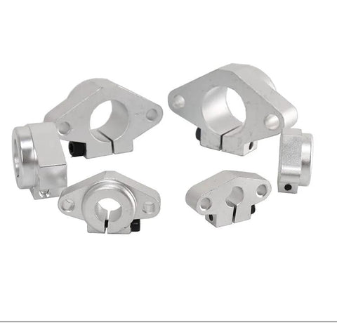 Aluminum SHF10 Linear Rod Rail Supports Kit 4 Pieces 10mm Shaft Diameter 5.5mm Mount Holes Lightweight Corrosion Resistant