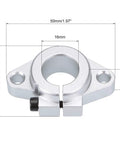 Beefy 16mm Shaft Support SHF16 Flange Mount Linear Guide Block, aluminum alloy, dimensions shown for CNC and 3D printers by Uxcell