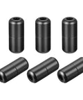 Shoelace Locks Buckle, 8 x 18mm Aluminum Elastic No Tie Shoe lace Turnbuckle, Glossy Black 6 Pcs, front view, aluminum material