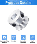 Aluminum Single Groove Belt Pulley 8mm Fixed Bore 20mm Outer Diameter For 6mm PU Round Belt Two Pack Includes Hex Wrench Precision Machined