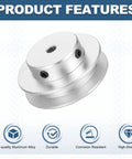 Aluminum single groove pulley for 5–6 mm belts offers smooth power transfer with a 40 mm outer diameter and 4 mm bore, hex wrench included.
