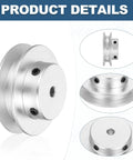 Aluminum single groove pulley for 5–6 mm belts offers smooth power transfer with a 40 mm outer diameter and 4 mm bore, includes a hex wrench.