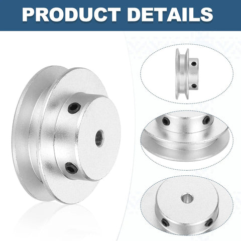 Aluminum single groove pulley for 5–6 mm belts offers smooth power transfer with a 40 mm outer diameter and 4 mm bore, includes a hex wrench.