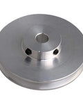 Durable aluminum single groove pulley designed for compact drilling and milling setups; 58mm diameter, 16mm thick, 8mm bore
