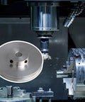 Durable aluminum single groove pulley designed for compact drilling and milling setups; 58mm diameter, 16mm thick, 8mm bore in action.