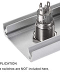 Aluminum Single Hole Switch Button Station Box Workbench Ready With 16mm Button Hole PG7 Cable Gland And Mounting Base