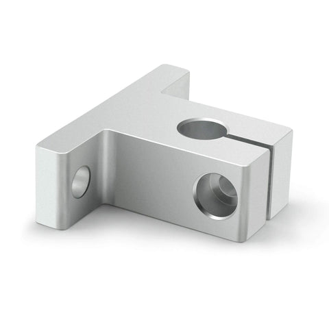 4PCS SK8 Aluminum Linear Shaft Rail Supports for 8mm 0.31in Rods, front view highlighting corrosion resistant design and 5.5mm mount hole