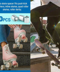 Image showing the 50 Pcs Skate Spacer Set Aluminum Wheel Bearing Spacers and Speed Rings for Skateboards and Longboards being used.