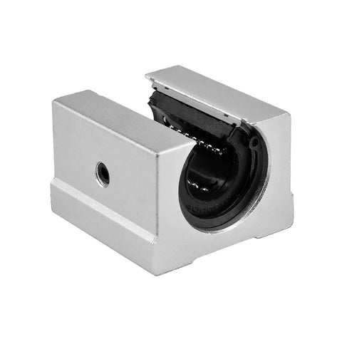 Aluminum Slide Block Set for 25mm SBR25 Linear Motion Guide Rail 4 Pack Bearing Slide Blocks, aluminum alloy, close-up view, CNC machines.