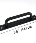 Two Pack Sliding Door Handle 5.8 Inch Center Hole Aluminum Alloy Pull With Mounting Screws For Barn Doors Cabinets Drawers Bathrooms Closets And Wardrobes Durable Rust Resistant Construction Smooth Operation Easy To Install