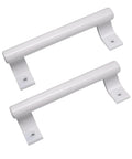 2-Piece 8-Inch Aluminum Sliding Door Handle Set For Balcony Glass Bathroom Sliding Closets And Warehouse Doors Modern Ergonomic Oval Bar Pull Durable Anti Rust Aluminum Alloy Handle For Easy Grip
