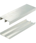 Aluminum Sliding Door Track Kit For Three Quarter Inch Panels, Complete 3 Foot Upper And Lower Track Set, Smooth Operation.