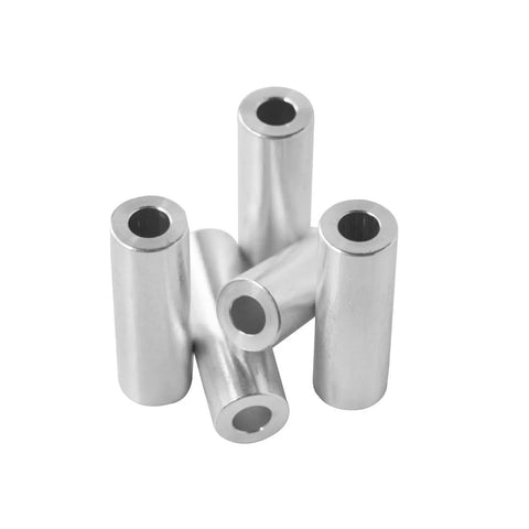 One Half Inch Aluminum Spacer With One Quarter Inch Inner Diameter Unthreaded Round Standoff Bushing In Plain Finish Heavy Duty Build Fits One Quarter Inch Bolts Or M6 Choose Length One And A Half Inches Pack Of Ten