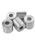 Aluminum Spacer 1 Inch OD X 3 Eighths Inch ID Unthreaded Round Standoff 5 Pack Plain T6061 Aluminum Finish for DIY Projects
