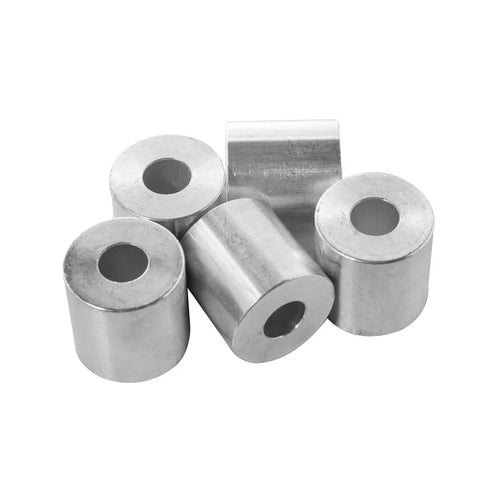 Aluminum Spacer 1 Inch OD X 3 Eighths Inch ID Unthreaded Round Standoff 5 Pack Plain T6061 Aluminum Finish for DIY Projects