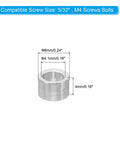 Built Tough M4 Aluminum Spacer Set 10 Pieces 4.1mm ID 6mm OD 4mm Long Fits Five Thirty Second Inch And M4 Screws Silver Aluminum Standoffs