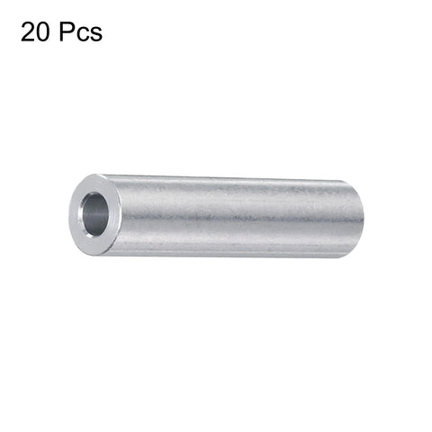 Pro Grade Heavy Duty Aluminum Spacer Set For M5 Screws And Rods 5mm Bore 10mm OD 40mm Length 20 Pieces shown